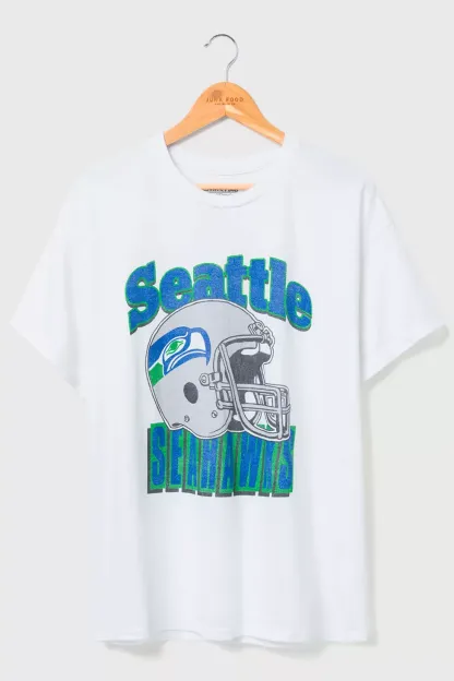 Junk Food NFL Throwback Helmet Flea Market Tee - Seattle Seahawks