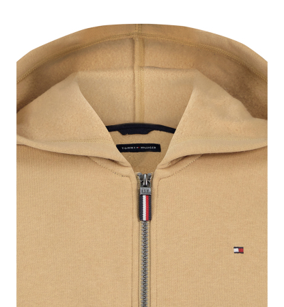 Tommy Hilfiger Boys' 8-20 Signature Full Zip Kangaroo-Pocket Cotton-Polyester Blend Zip Hoodie - Incense