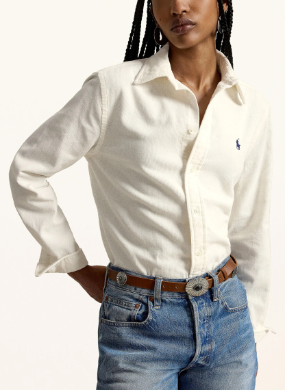 POLO RALPH LAUREN Hemdbluse aus Cord – CREME