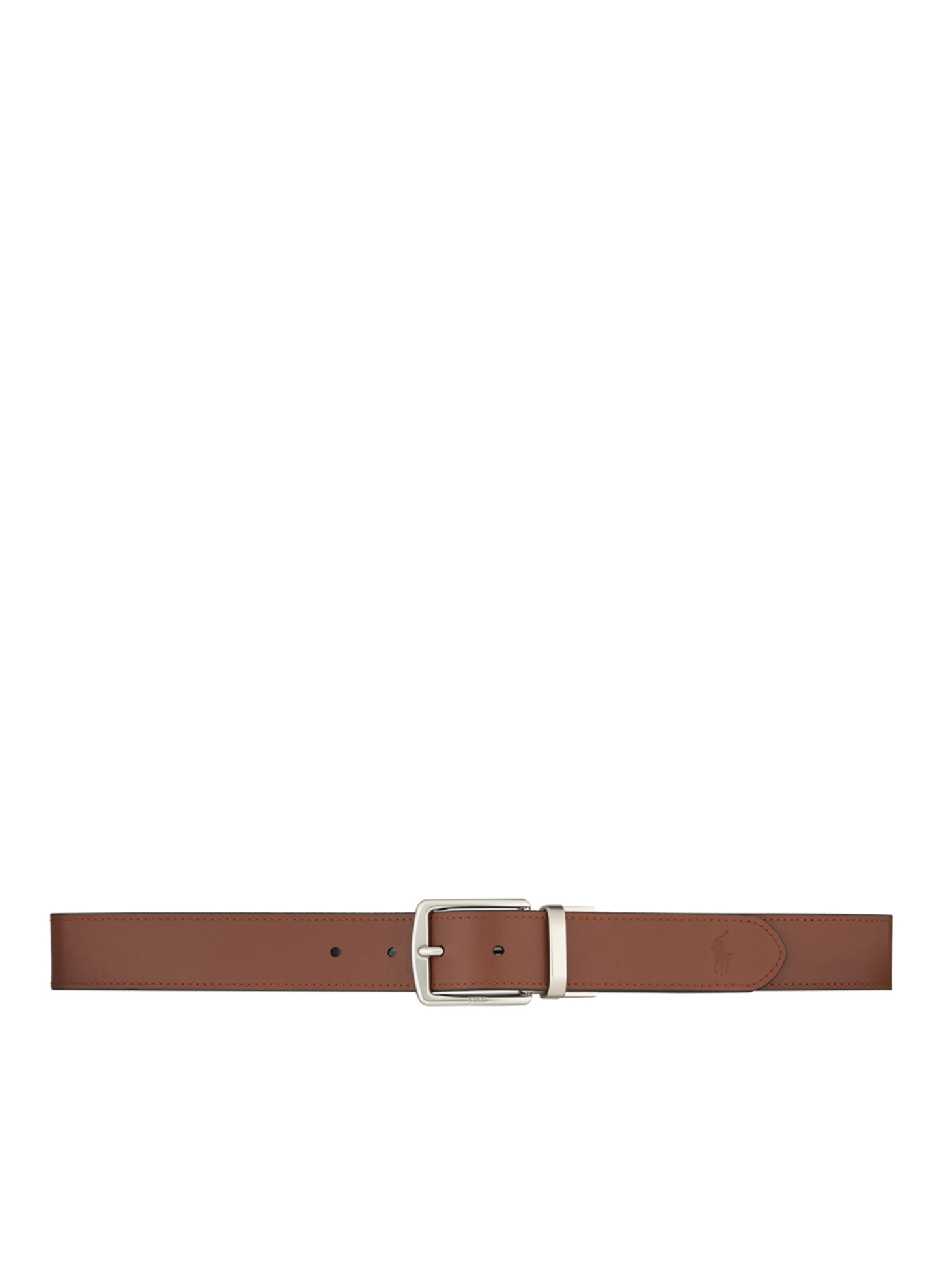POLO RALPH LAUREN Set: Ledergürtel und Schließen – SCHWARZ / BRAUN
