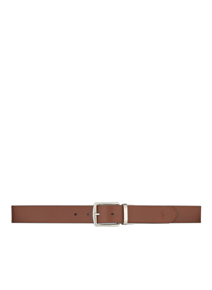 POLO RALPH LAUREN Set: Ledergürtel und Schließen – SCHWARZ / BRAUN