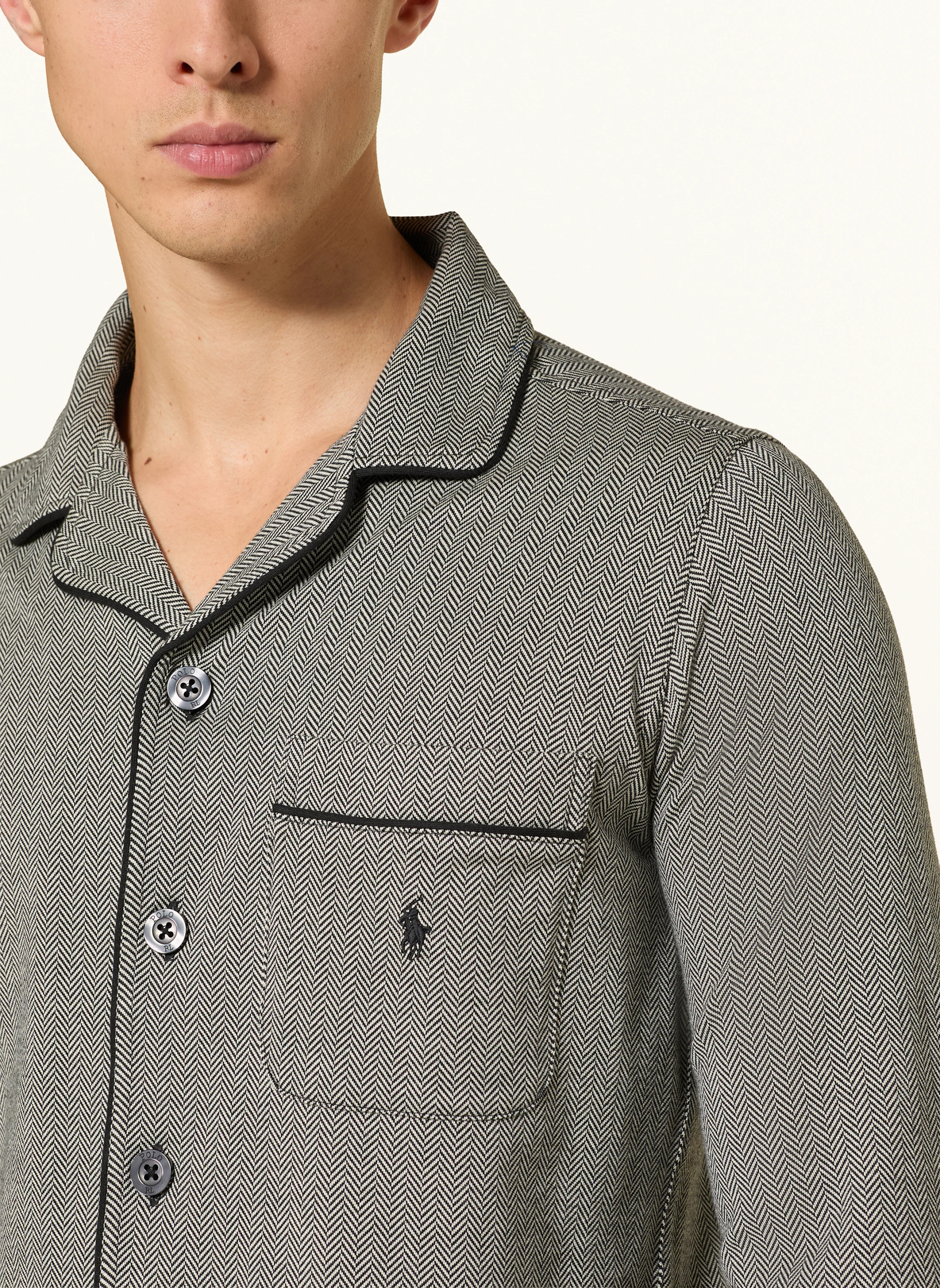 POLO RALPH LAUREN Schlafanzug mit Geschenkbox – SCHWARZ / CREME
