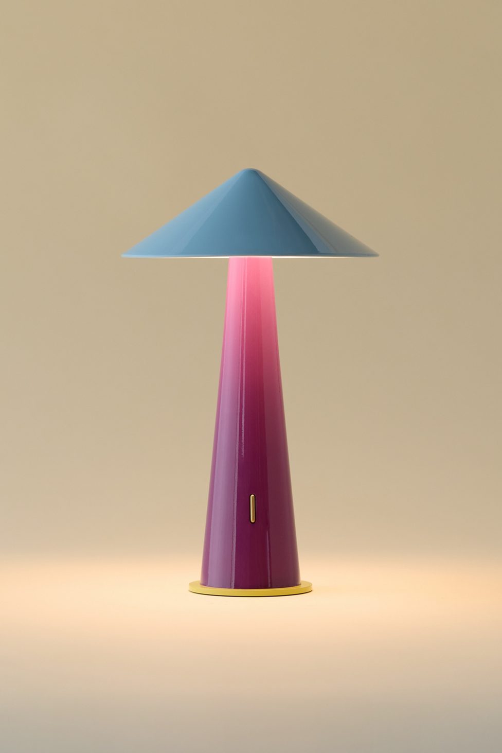 Tipsy Ombré Portable LED Table Lamp - Gray Blue/Dear Plum