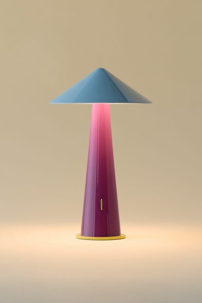 Tipsy Ombré Portable LED Table Lamp - Gray Blue/Dear Plum