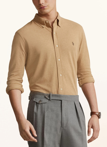 POLO RALPH LAUREN Piqué-Hemd Custom Fit – CAMEL