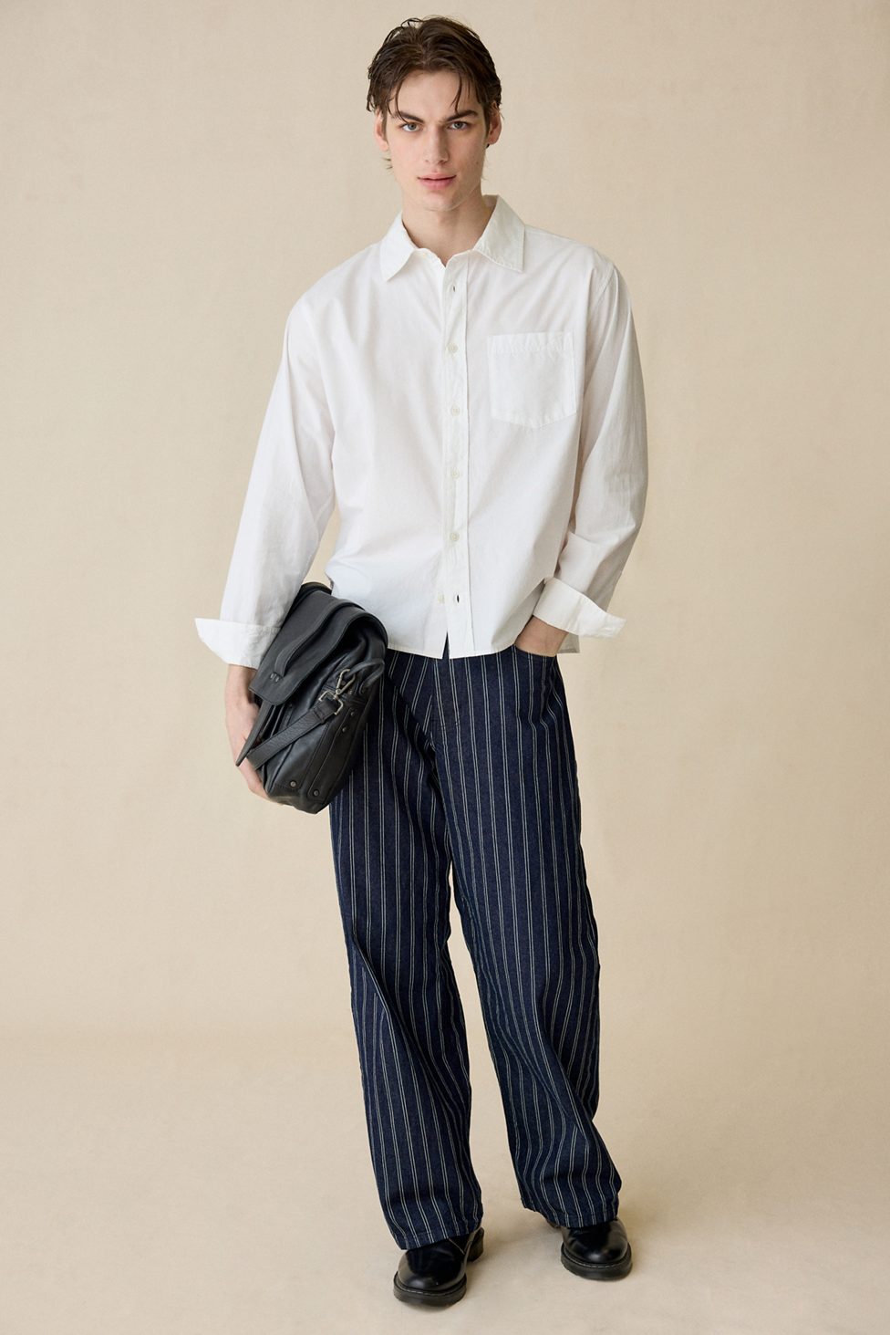 BDG Nitro Dual Pinstripe Baggy Fit Jeans - Vintage Denim Dark