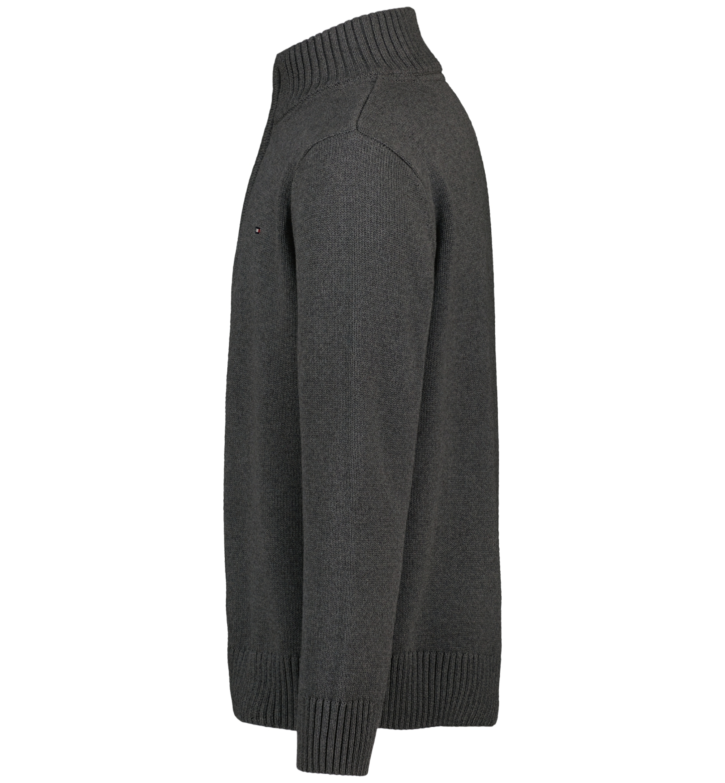 Tommy Hilfiger Boys' 8-20 Zipneck Cotton Quarter-Zip Sweater - Charcoal Heather