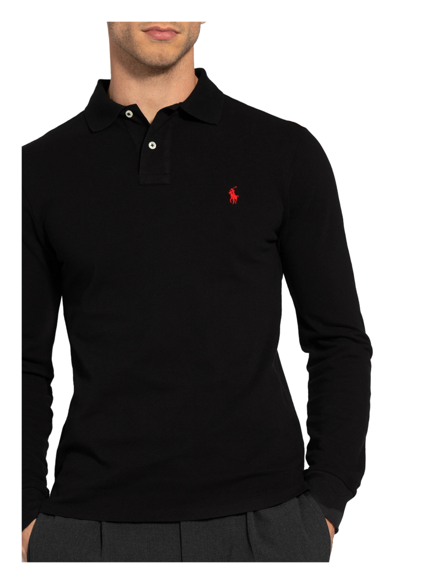 POLO RALPH LAUREN Piqué-Poloshirt Slim Fit – SCHWARZ