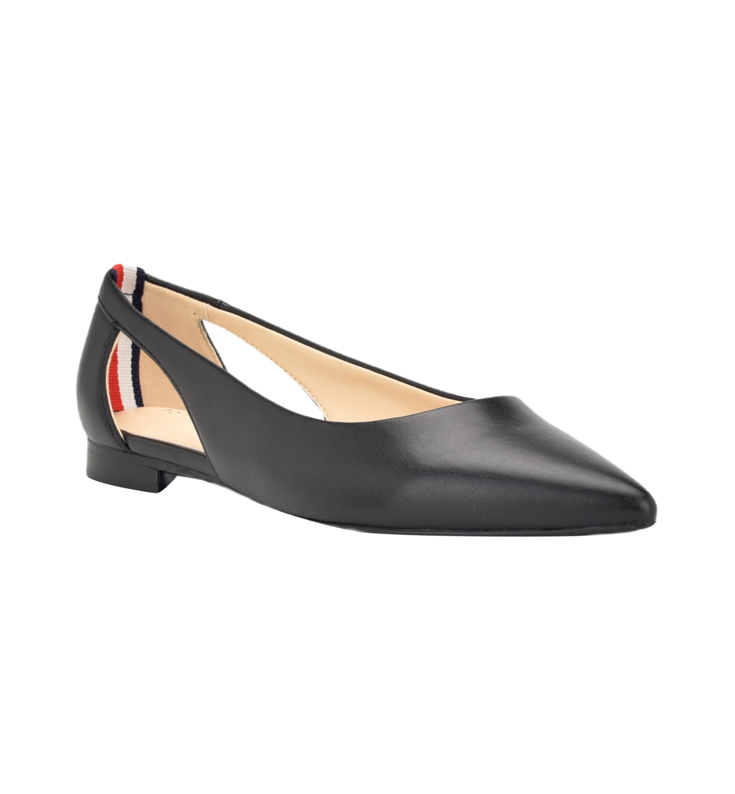Tommy Hilfiger Women's Velahi Cutout Pointy Toe Flats - Black