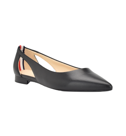 Tommy Hilfiger Women's Velahi Cutout Pointy Toe Flats - Black