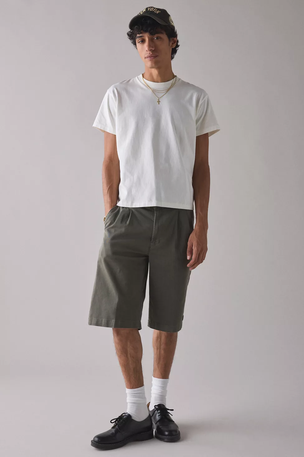 BDG Bonfire Cropped Tee - Off White
