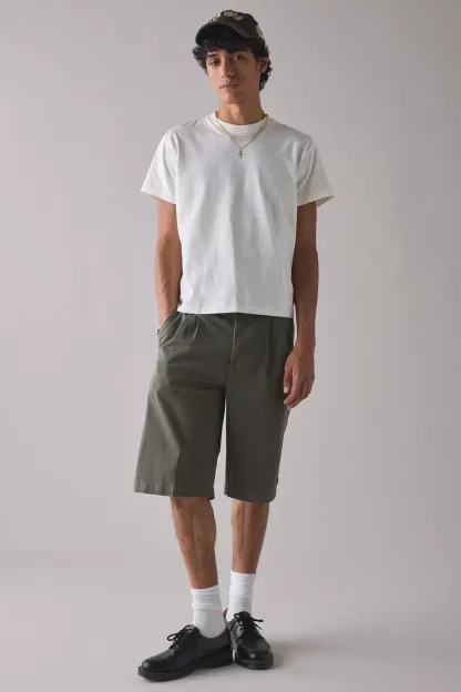 BDG Bonfire Cropped Tee - Off White
