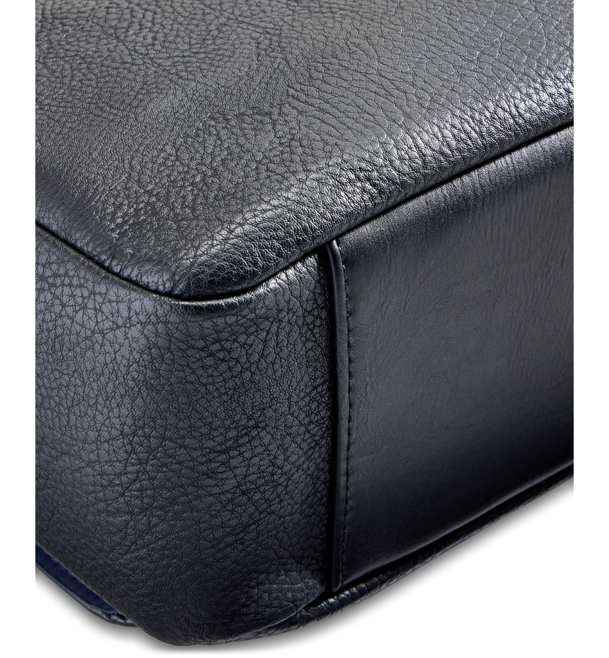 Tommy Hilfiger Men's Pebble Faux-Leather Leo Messenger Bag - Black