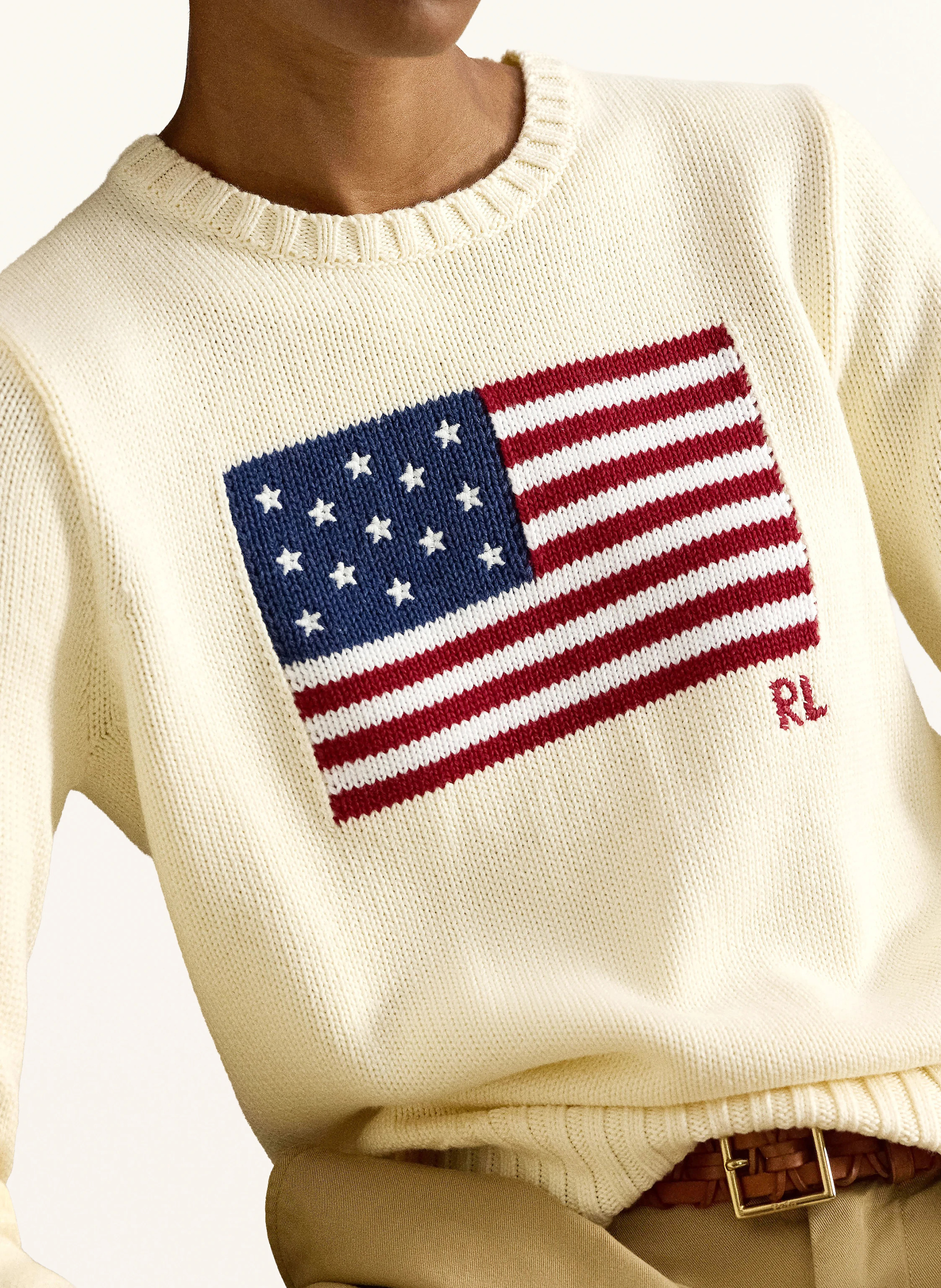 POLO RALPH LAUREN Pullover – CREME / DUNKELROT / DUNKELBLAU