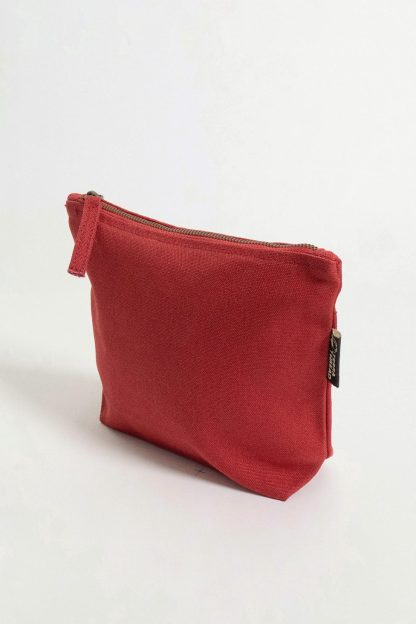 Terra Thread Organic Cotton Canvas Zippered Pouch - Red