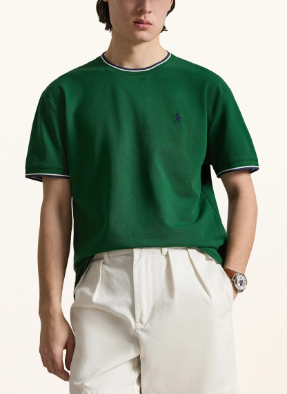 POLO RALPH LAUREN T-Shirt – GRÜN / DUNKELBLAU / WEISS