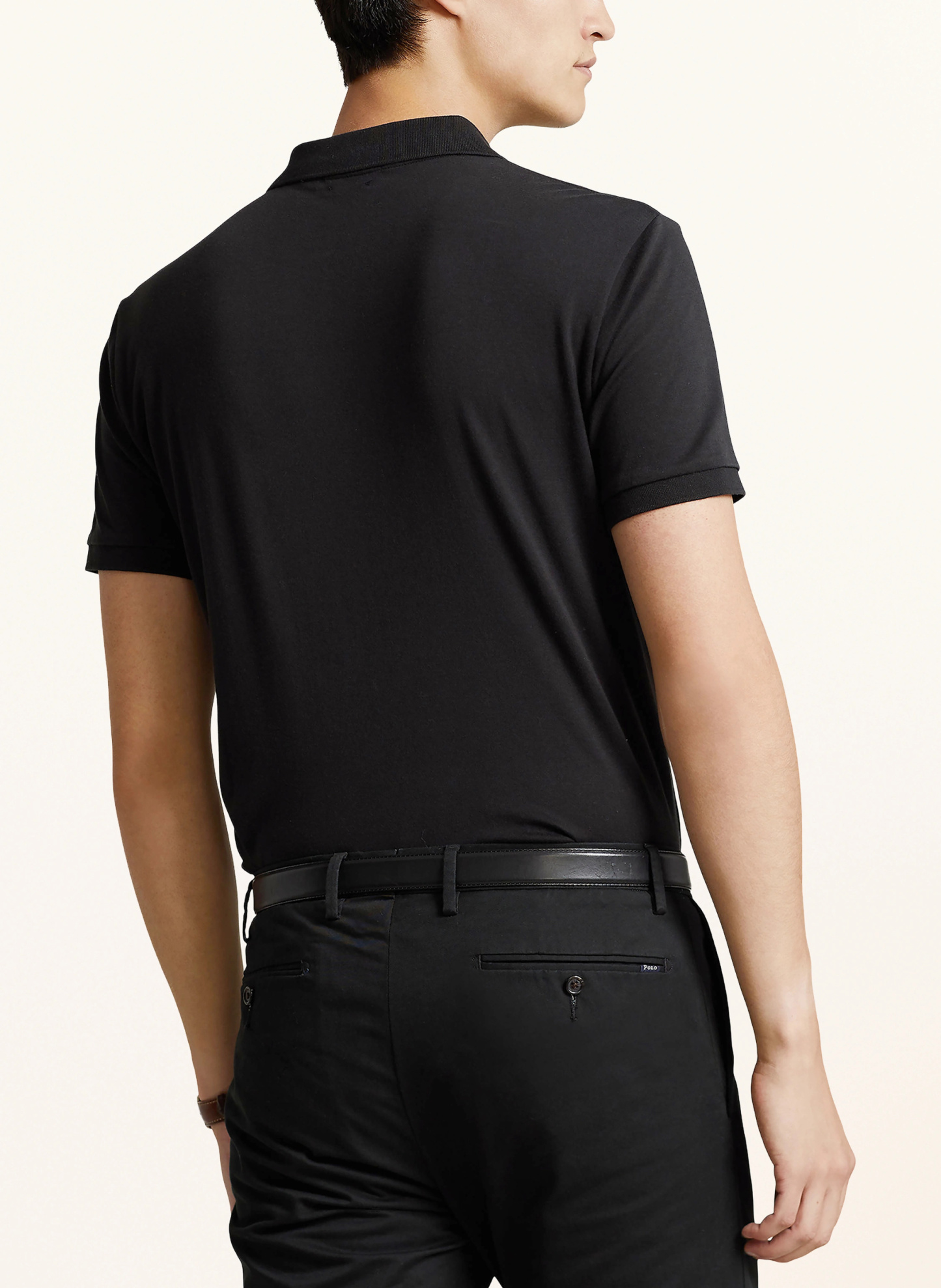 POLO RALPH LAUREN Jersey-Poloshirt Custom Slim Fit – SCHWARZ