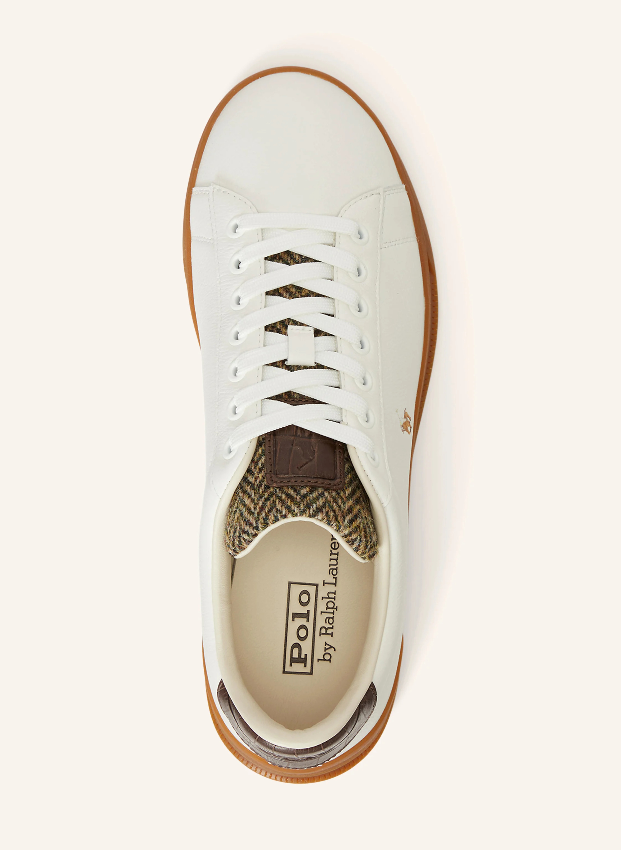 POLO RALPH LAUREN Sneaker – WEISS / DUNKELBRAUN / BRAUN