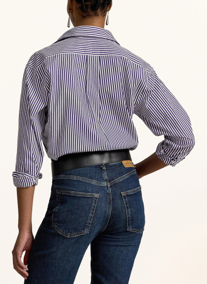 POLO RALPH LAUREN Hemdbluse – DUNKELBLAU / WEISS