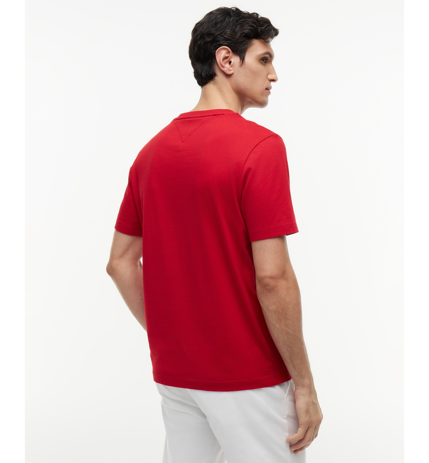 Tommy Hilfiger Men's Essential Cotton V-Neck Regular-Fit T-Shirt - Medium Red
