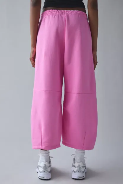 Nike Sportswear Phoenix Fleece Loose Mid-Rise Barrel Pants - Playful Pink/ Sail