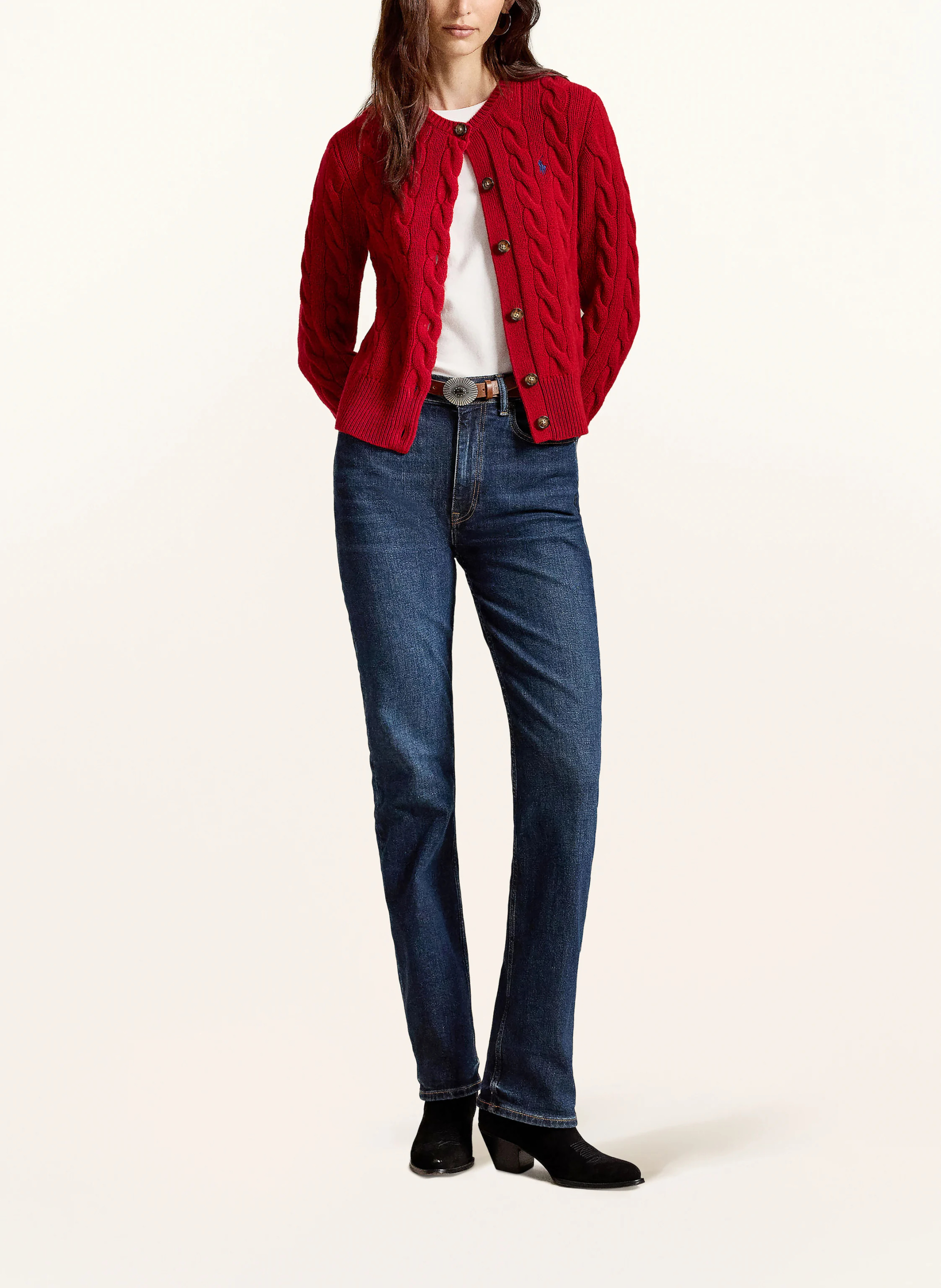 POLO RALPH LAUREN Strickjacke – ROT