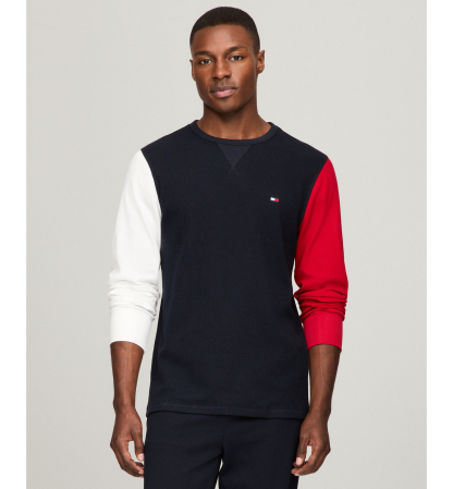 Tommy Hilfiger Men's Thermal Logo Long-Sleeve Pajama Shirt - Multi