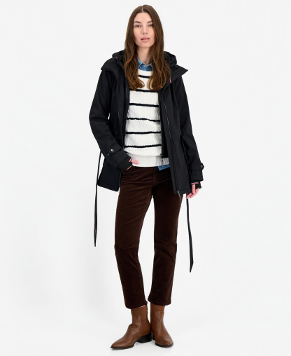 Tommy Hilfiger Women's Hooded Belted Softshell Coat, Created for Macy's - BLACK