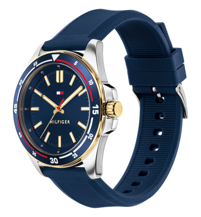 Tommy Hilfiger Men's Quartz Navy Silicone Strap Watch 42mm - Navy