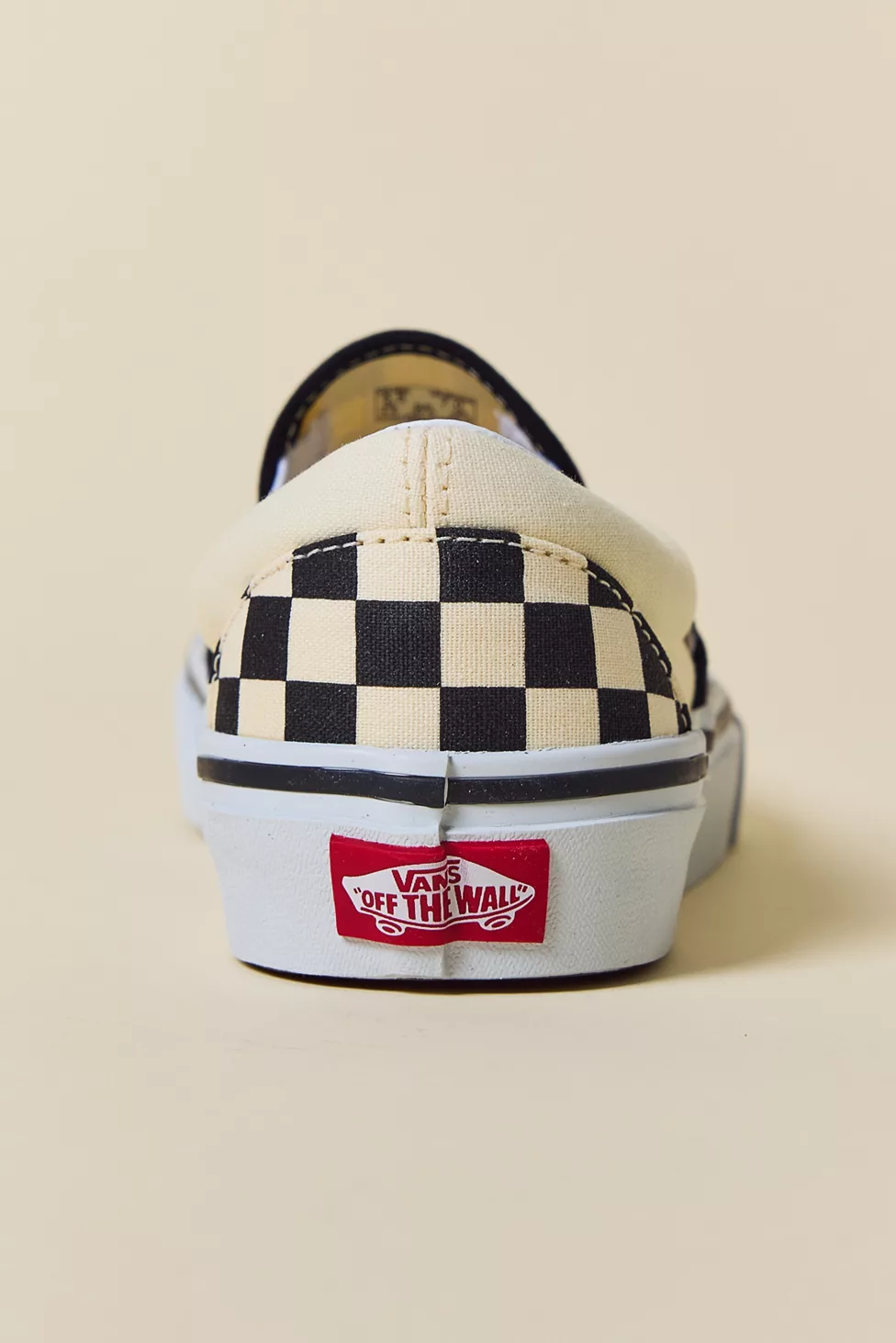 Vans Classic Checkerboard Slip-On Sneakers - Black / Off White Checkerboard