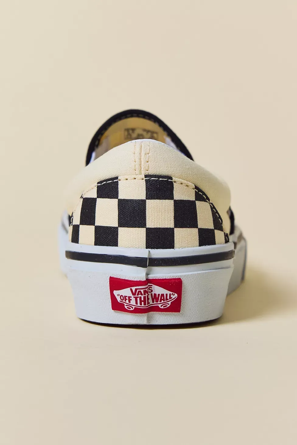 Vans Classic Checkerboard Slip-On Sneakers - Black / Off White Checkerboard