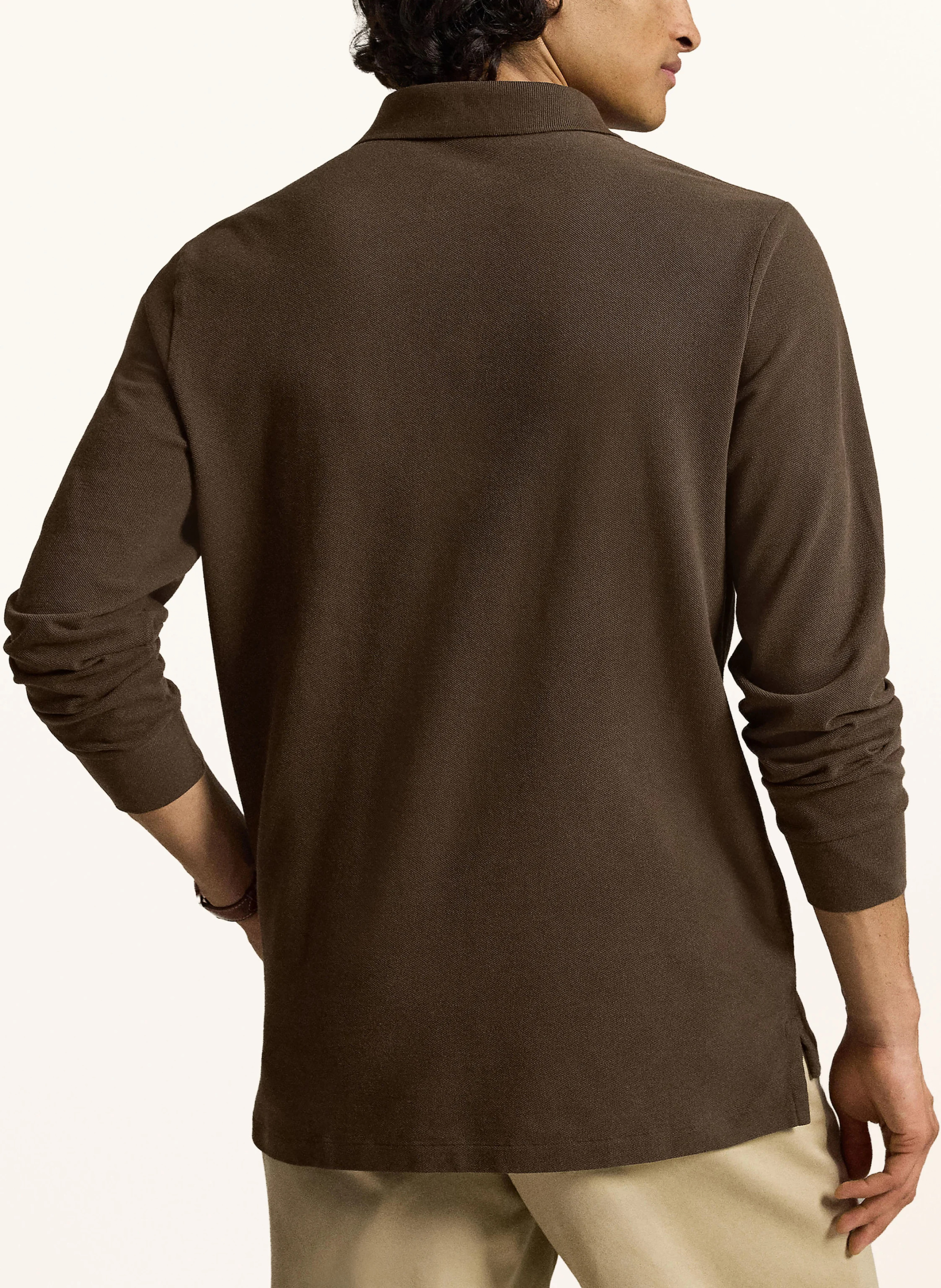 POLO RALPH LAUREN Piqué-Poloshirt Custom Slim Fit – DUNKELBRAUN (1)