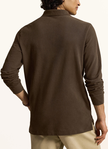 POLO RALPH LAUREN Piqué-Poloshirt Custom Slim Fit – DUNKELBRAUN (1)