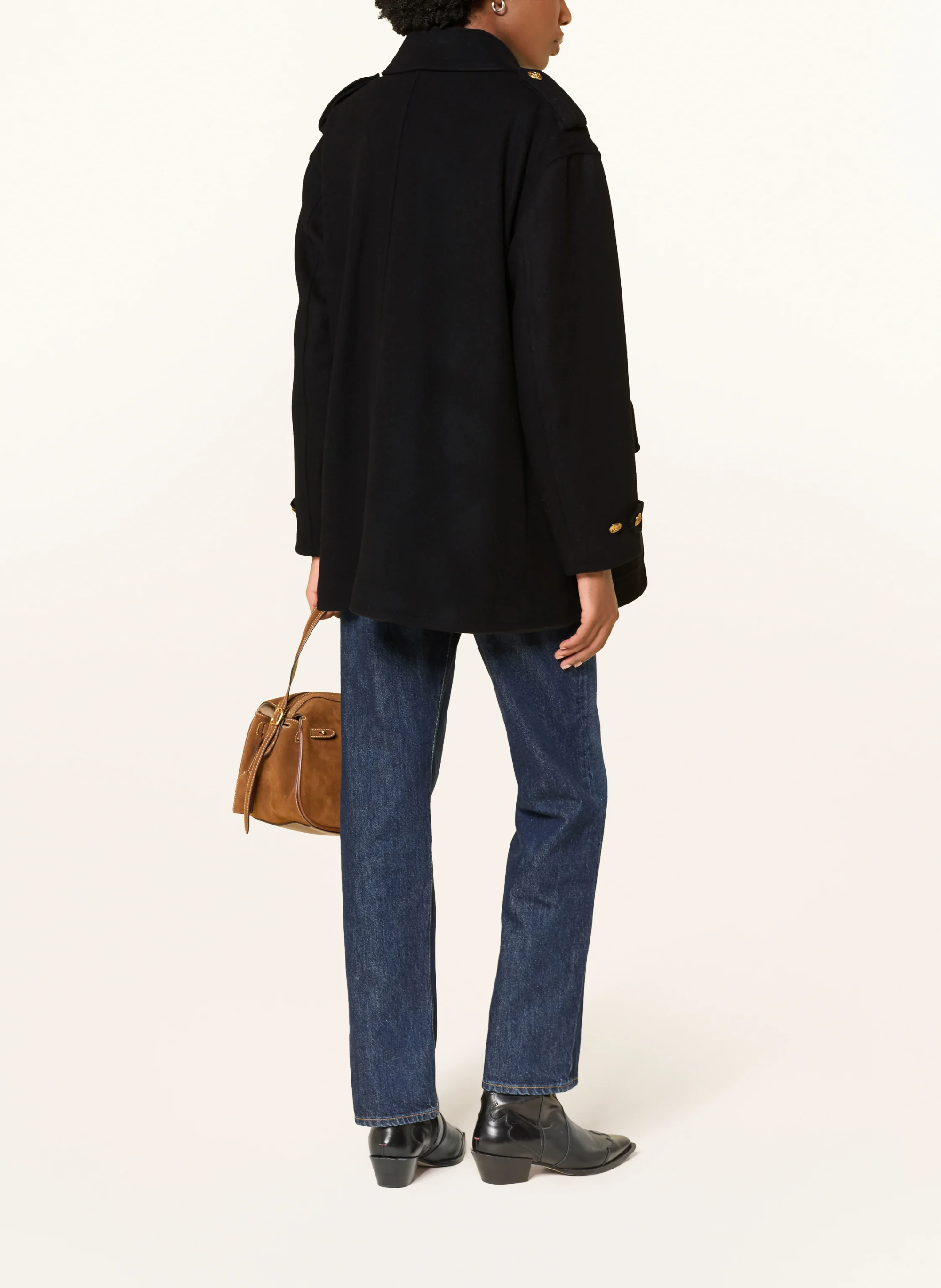 POLO RALPH LAUREN Wollmantel – SCHWARZ / GOLD
