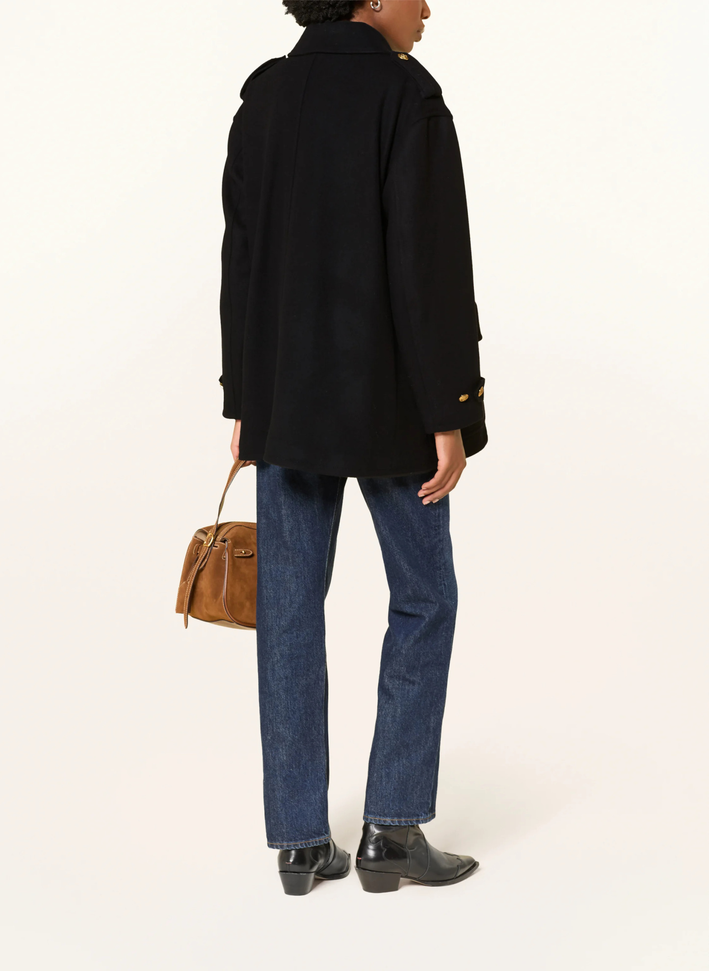 POLO RALPH LAUREN Wollmantel – SCHWARZ / GOLD