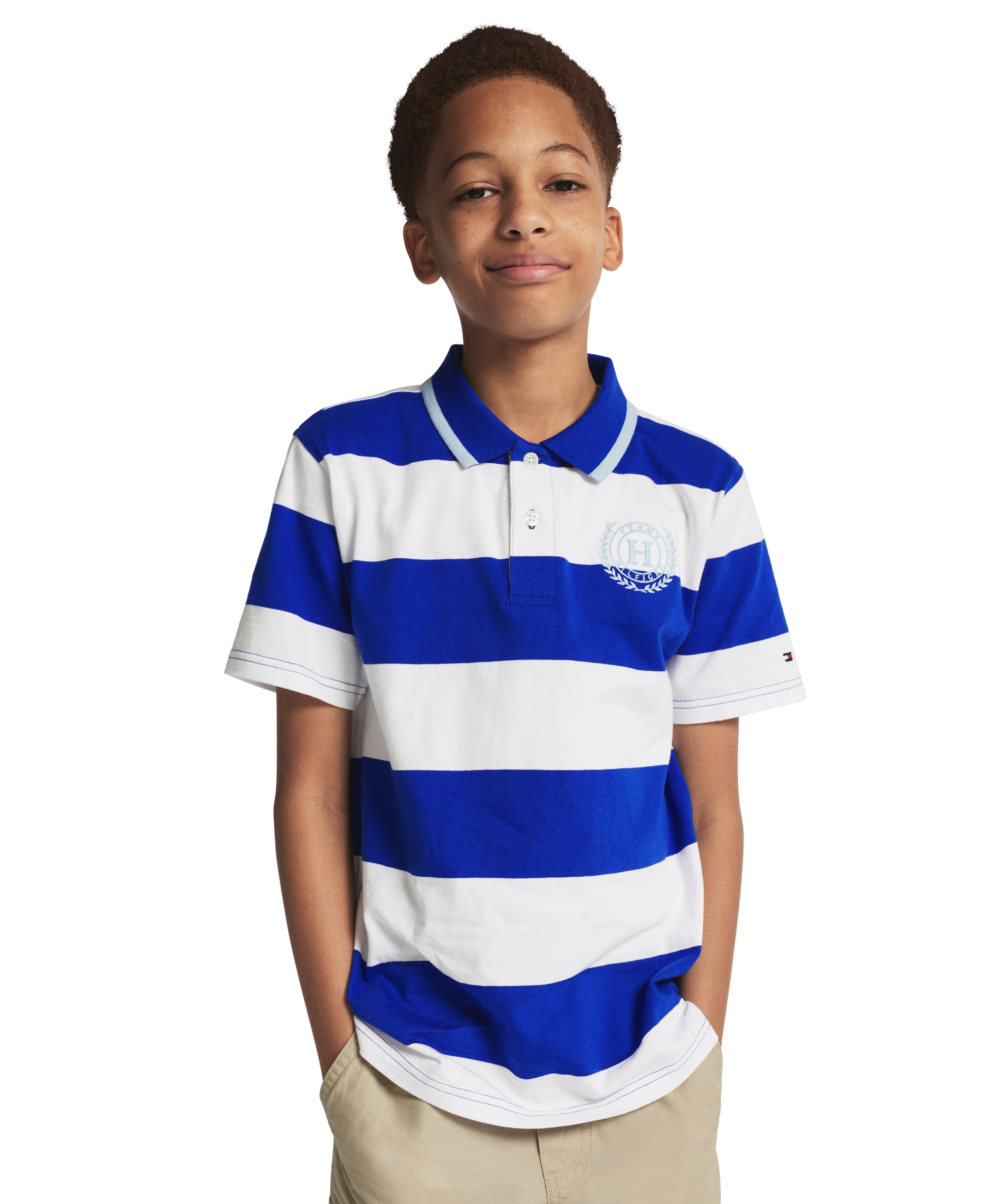 Tommy Hilfiger Boys' 8-20 Mariner Stripe Polo Shirt - Surf the Web