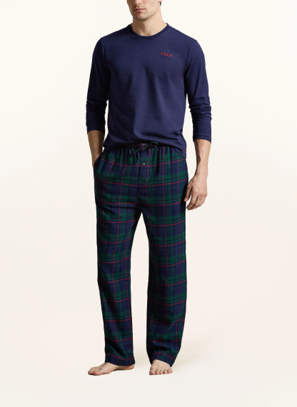 POLO RALPH LAUREN Schlafanzug aus Flanell – DUNKELBLAU