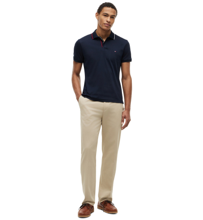 Tommy Hilfiger Men's Slim-Fit Smooth Touch Tipped Polo Shirt - Desert Sky