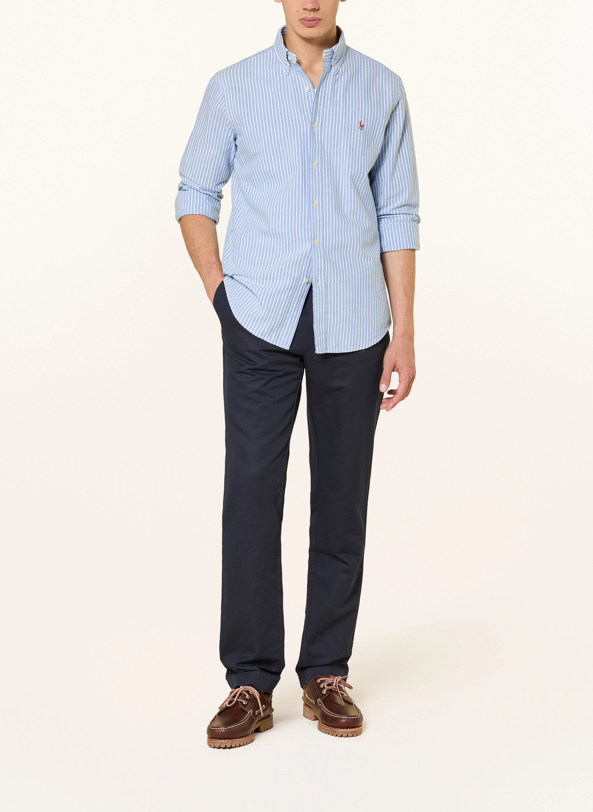POLO RALPH LAUREN Hemd OXFORD Slim Fit – HELLBLAU / WEISS