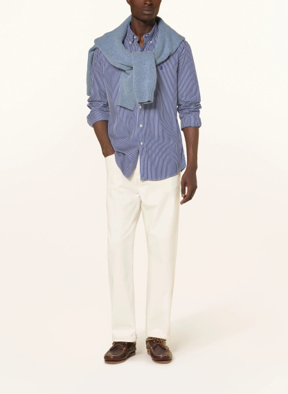 POLO RALPH LAUREN Hemd Custom Fit – DUNKELBLAU / WEISS