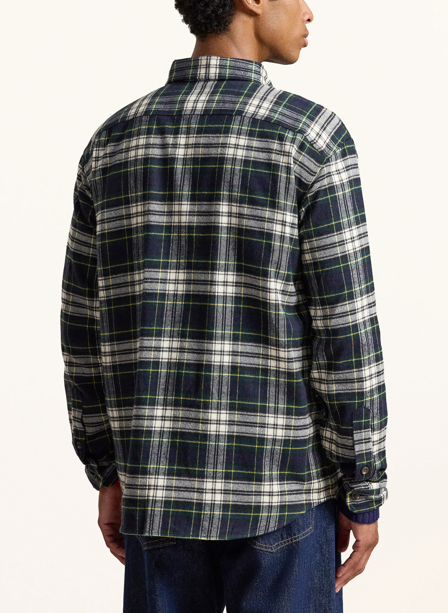 POLO RALPH LAUREN Flanellhemd Classic Fit – DUNKELBLAU / DUNKELGRÜN / WEISS