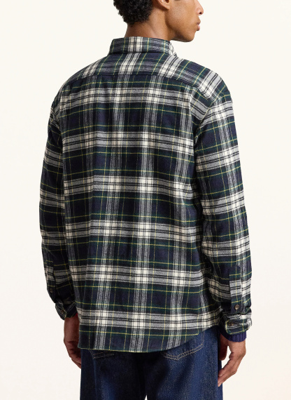 POLO RALPH LAUREN Flanellhemd Classic Fit – DUNKELBLAU / DUNKELGRÜN / WEISS
