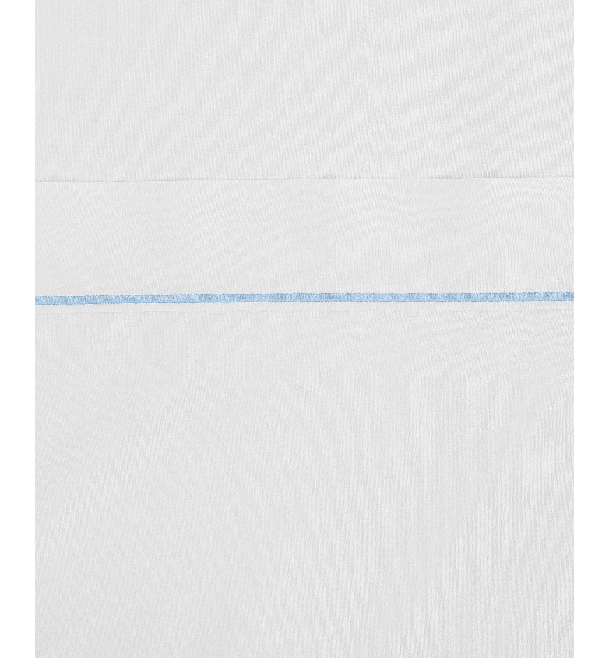 Tommy Hilfiger Solid 200-Thread Count Hem Stripe Cotton Percale Sheet Set - White/Boathouse Blue