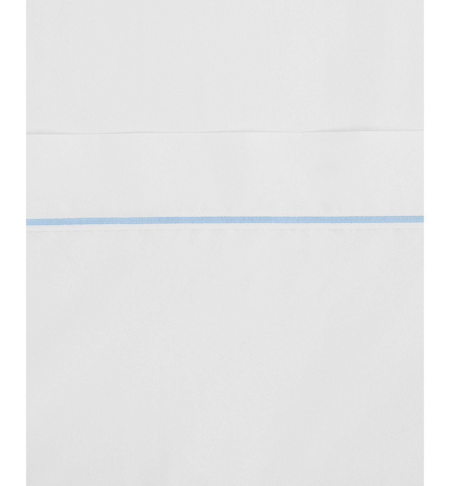 Tommy Hilfiger Solid 200-Thread Count Hem Stripe Cotton Percale Sheet Set - White/Boathouse Blue