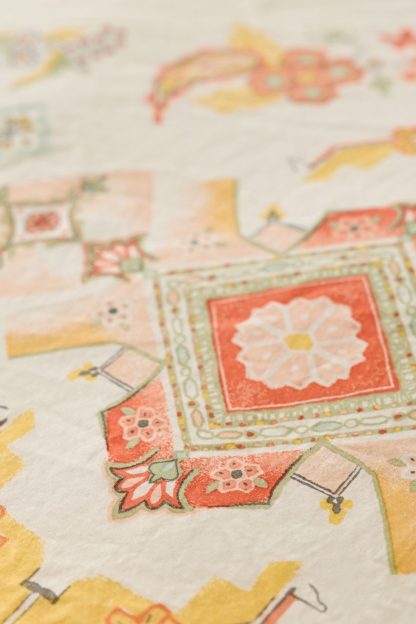 Acacia Medallion Rug Patterned Duvet Cover Set - Yellow Multi