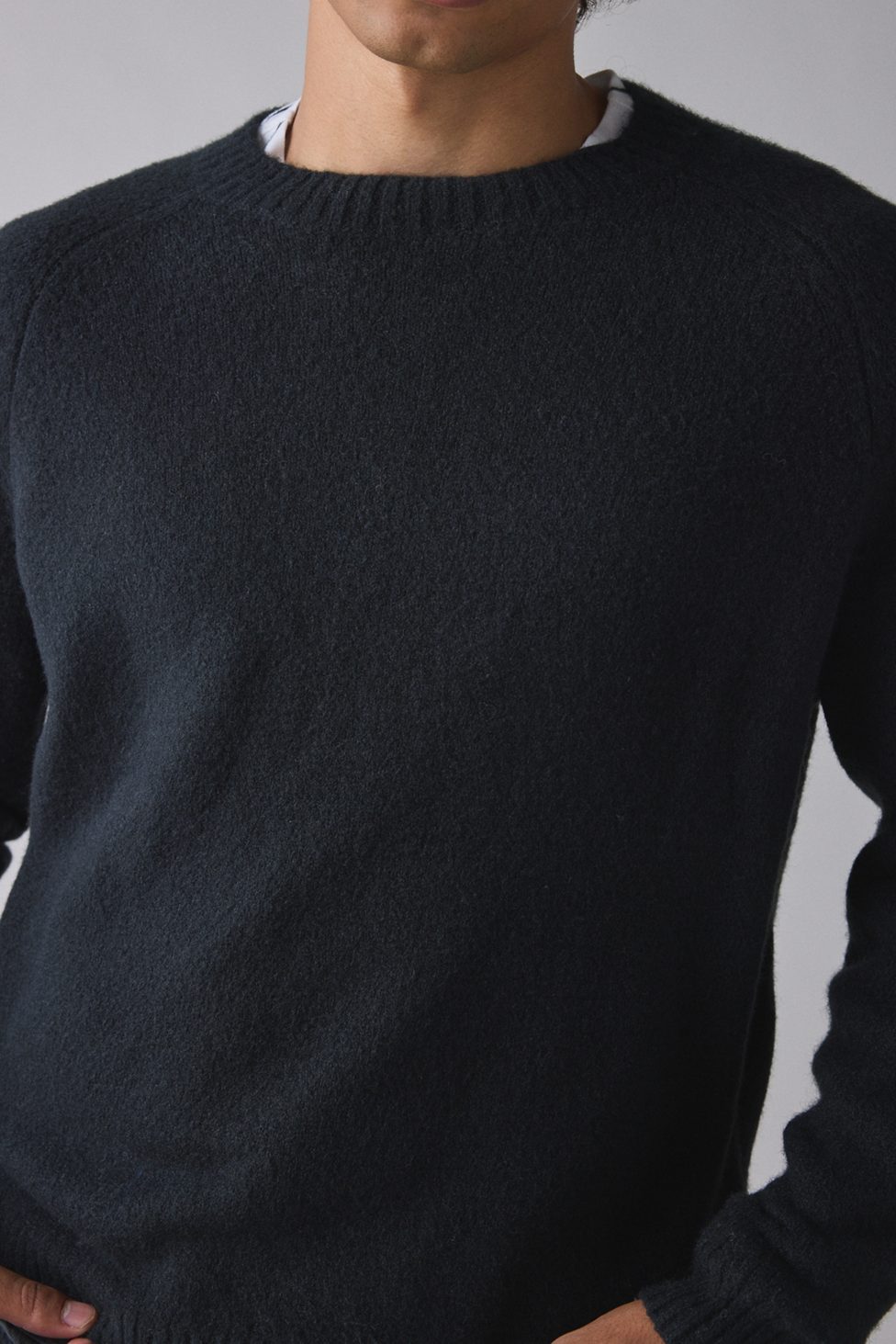 UO Everyday Cozy Knit Crew Neck Sweater - Black