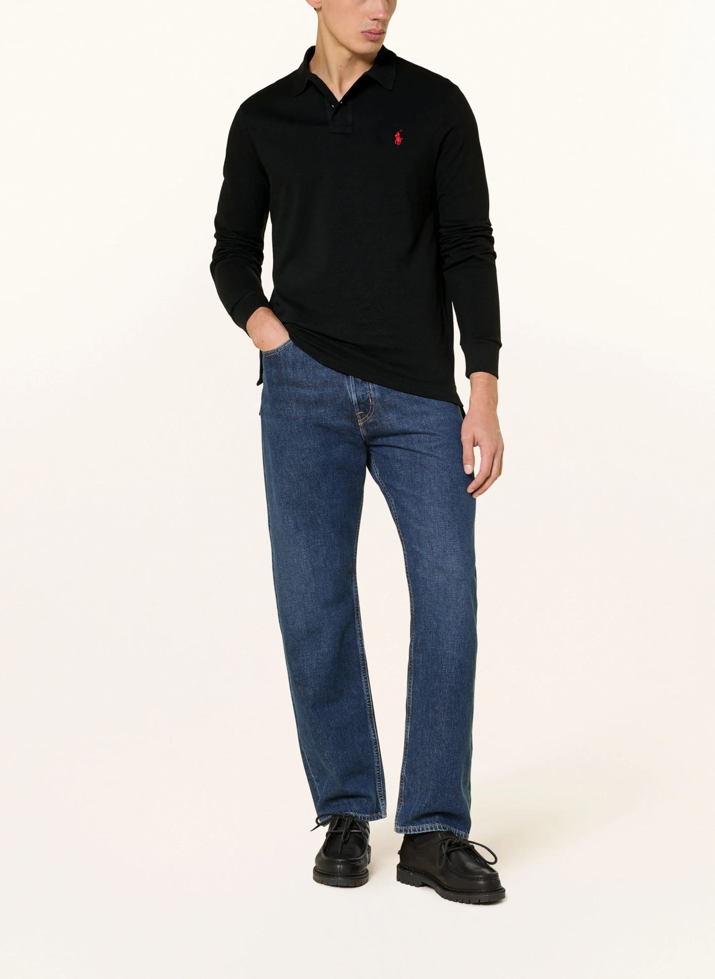 POLO RALPH LAUREN Piqué-Poloshirt Custom Slim Fit – SCHWARZ