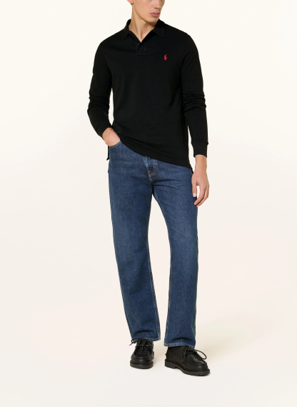 POLO RALPH LAUREN Piqué-Poloshirt Custom Slim Fit – SCHWARZ