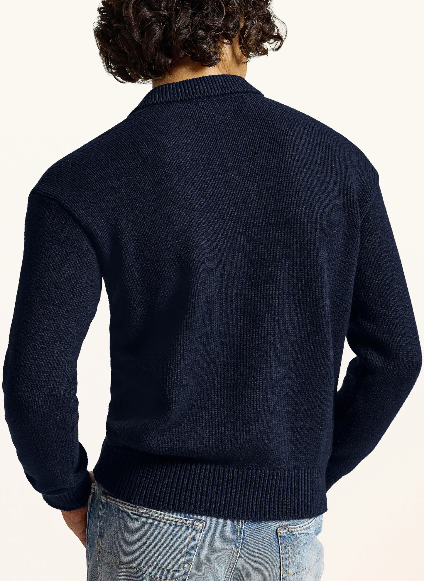POLO RALPH LAUREN Strick-Poloshirt – DUNKELBLAU