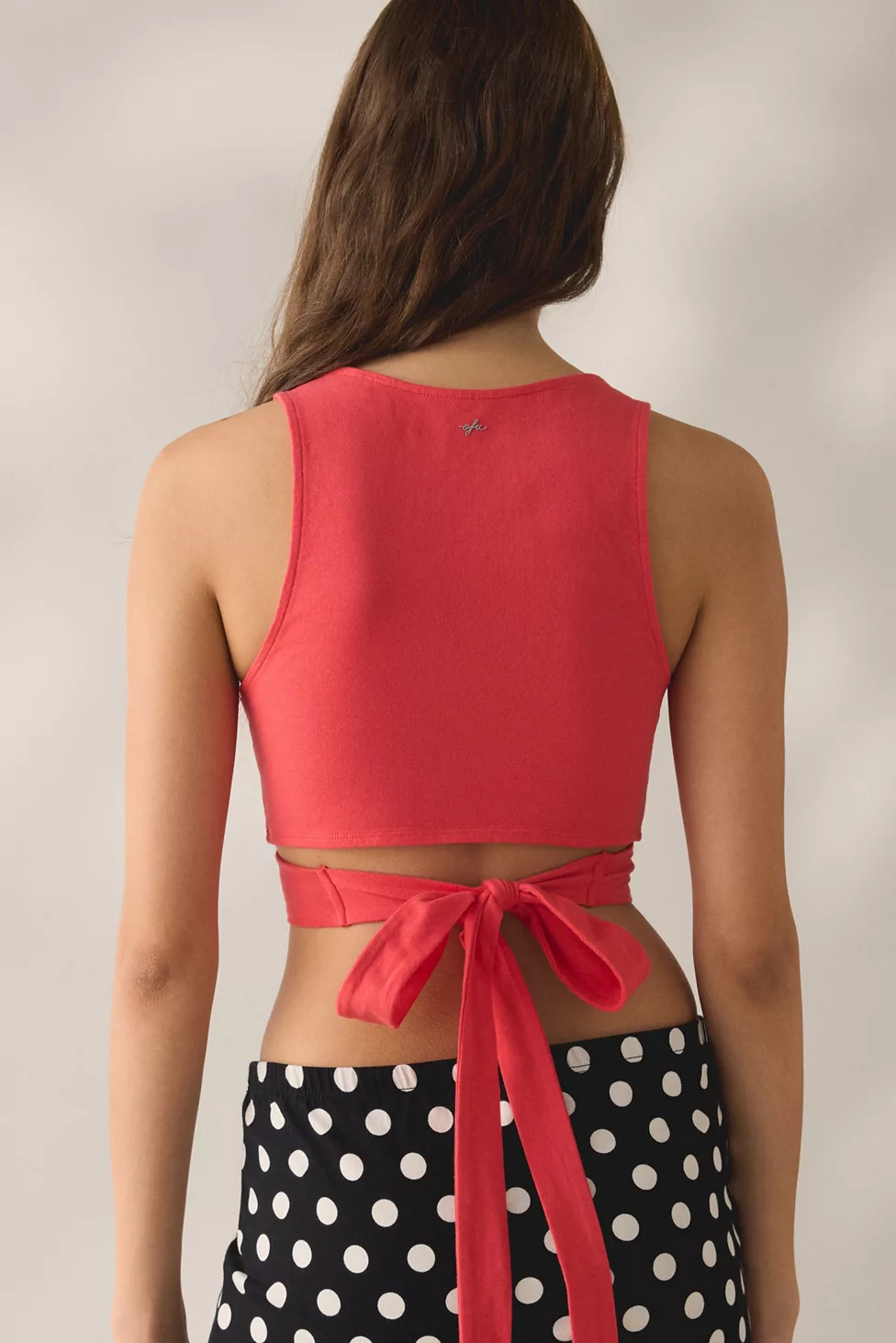 Out From Under Bec Ballet Wrap Tank Top - Red